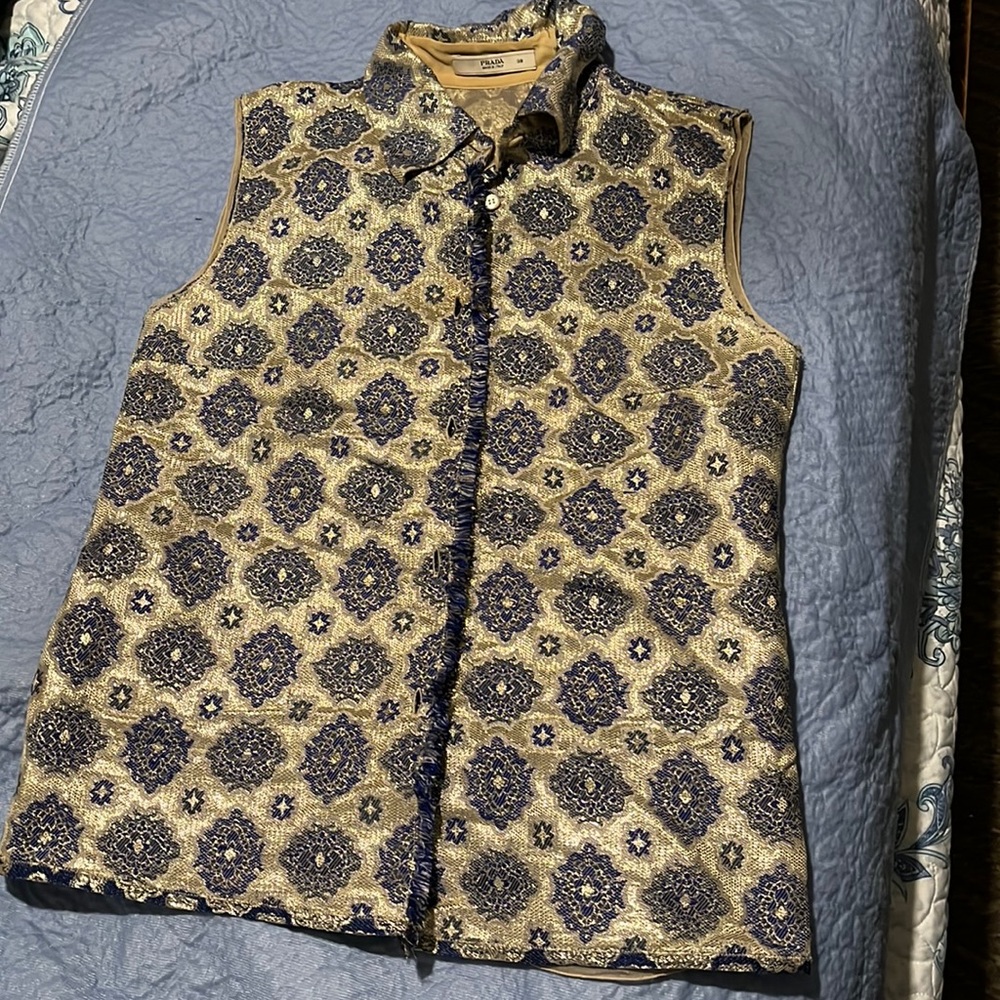 Prada brocade top
